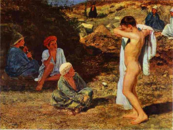 Alexander Ivanov Seven boys Germany oil painting art